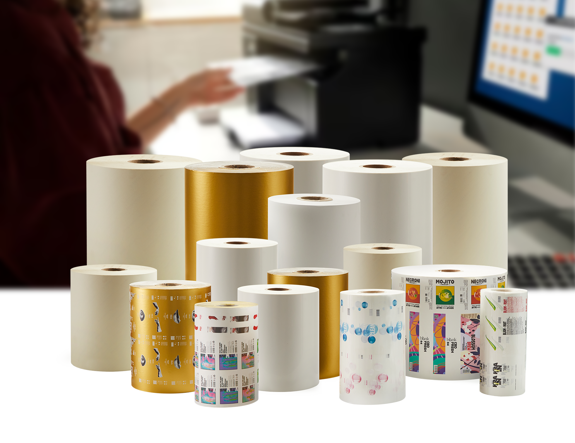 OKI label substrates and rolls