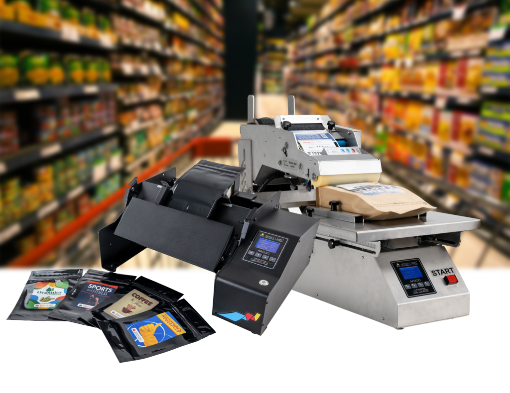 “Automatic label applicators for bottles, boxes and product packaging”