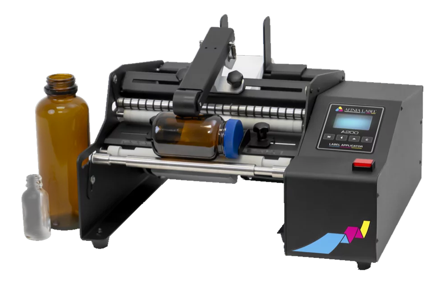 Afinia A200 semi-automatic bottle label applicator