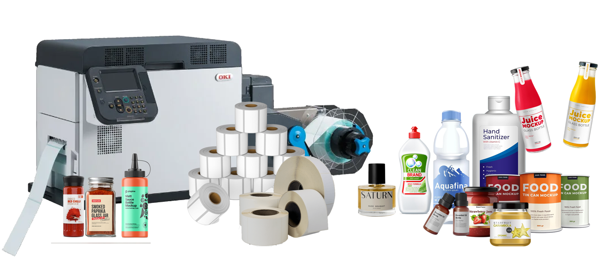 OKI Pro1050 label printing examples