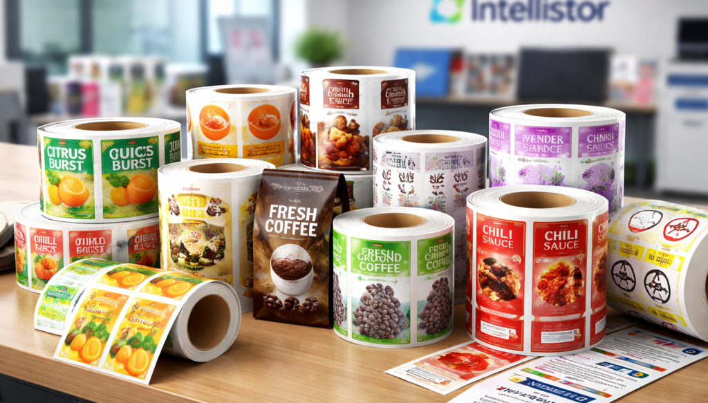 Eye-catching labels printed using OKI Pro1050