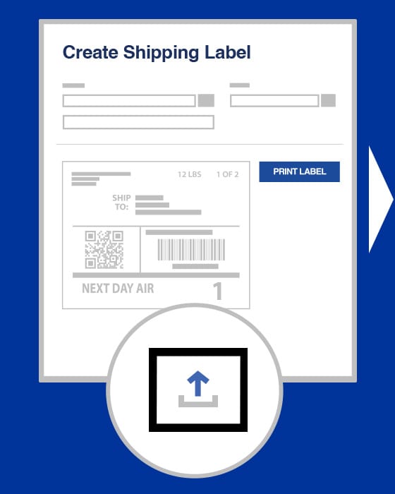 Create shipping label step